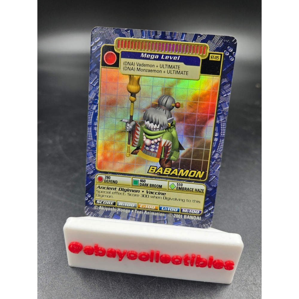 Digimon Babamon ST-115 Mega Level Holo 2001 Bandai TCG Card